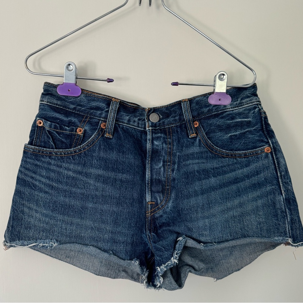 Levi's Dark Blue Denim Jean Shorts